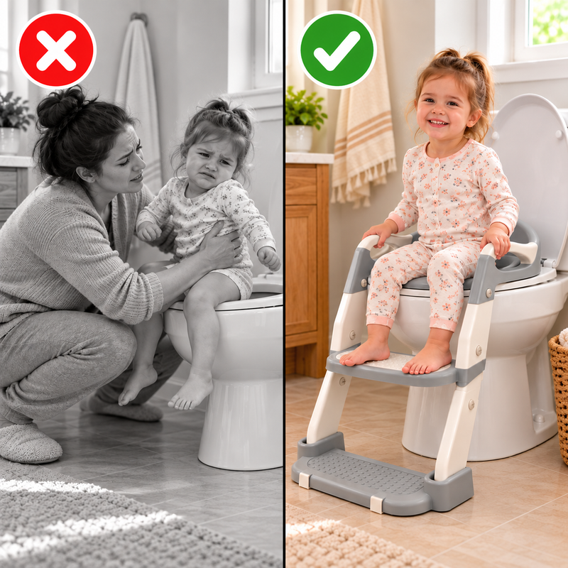 Potty Training Seat before and after comparison