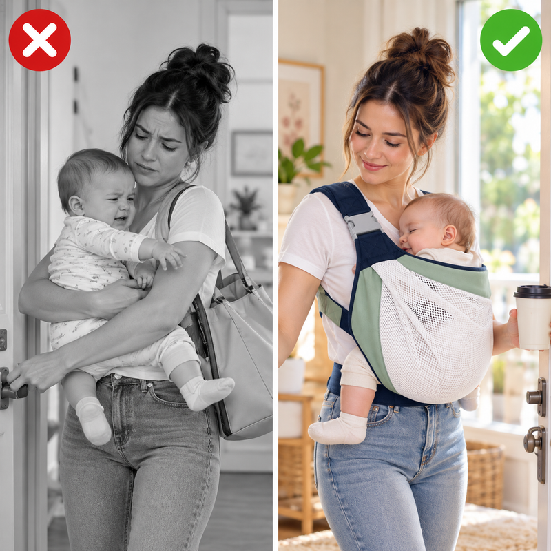 Simple Baby Wrap before and after comparison