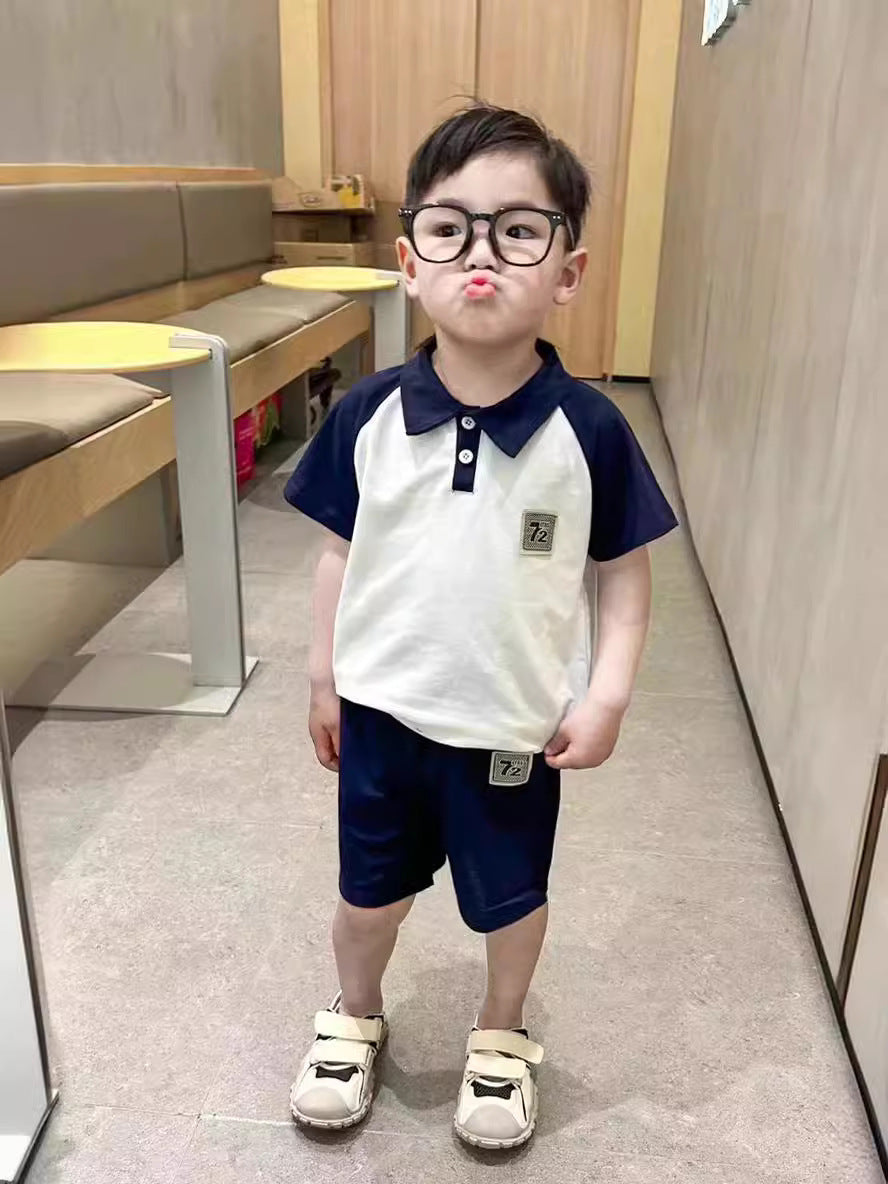 Kids polo shirt and trousers set