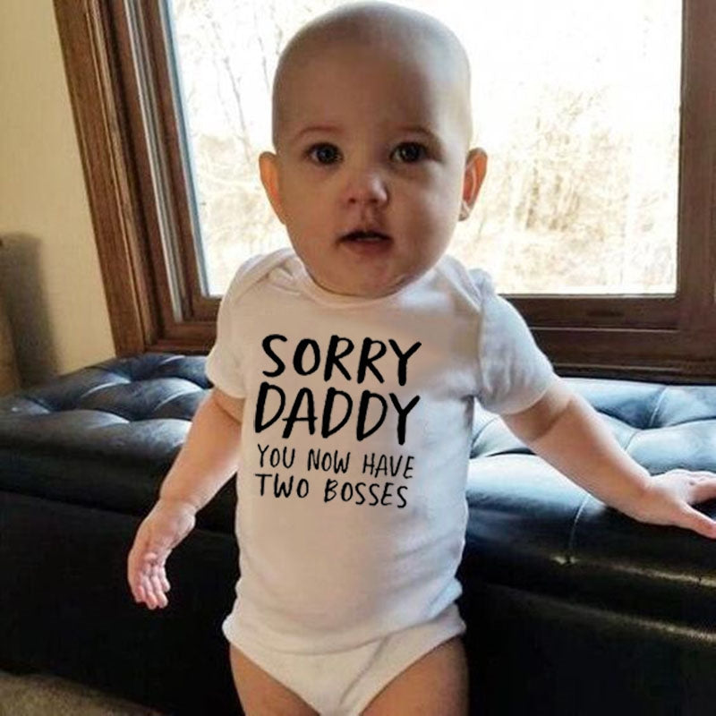 Short-sleeve cotton baby bodysuit