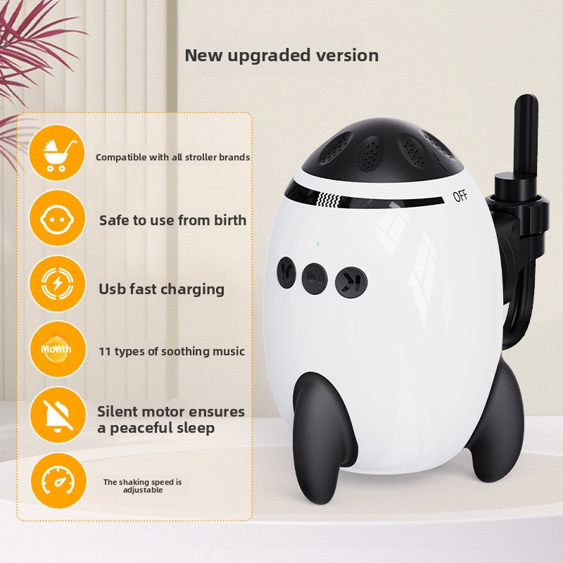 Clip-on stroller soother