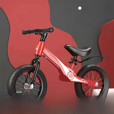 Kids Balance Bike - 12x12in China Red Spoked Inflatable Wheel
