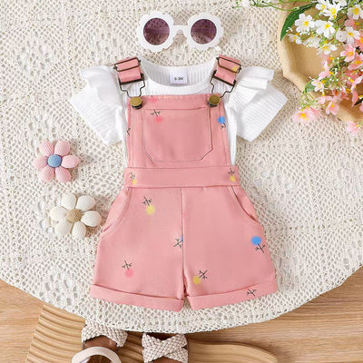 Girls Overalls Set
