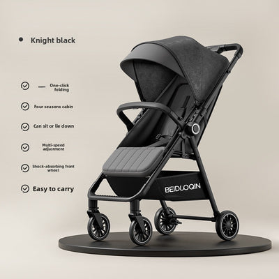Folding Stroller - Knight Black Collapse