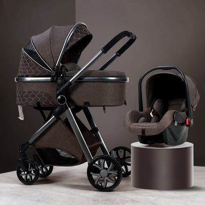 Reclining Stroller - V9-3 combination chocolate