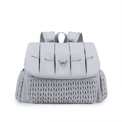 Quilted Diaper Bag - Gray