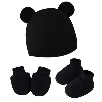 Hat Mitten Set - Black Hat Gloves Foot Set