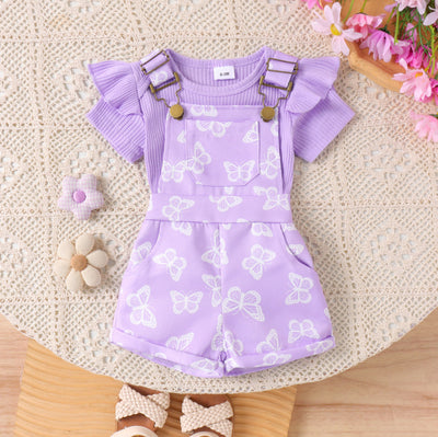 Girls Overalls Set
