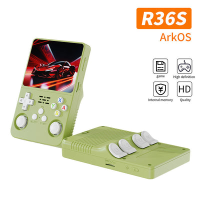 Handheld Game Console - Default / Macaron Green R36S