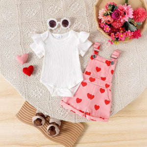 Girls Overalls Set