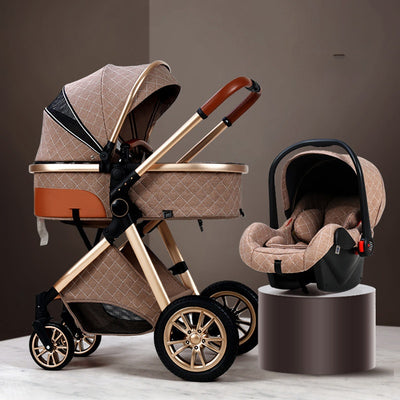 Reclining Stroller - V9-4 combination fashion khaki