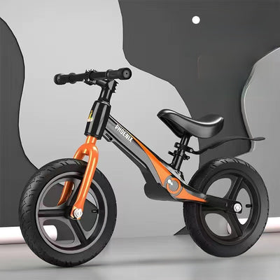 Kids Balance Bike - 12x12in Magnesium Alloy Matte Black