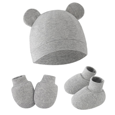 Hat Mitten Set - Grey Hat Gloves Foot Set