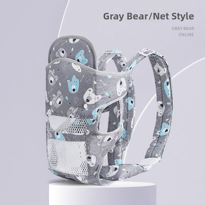 Lightweight Baby Carrier - gray bear comfortable mesh style