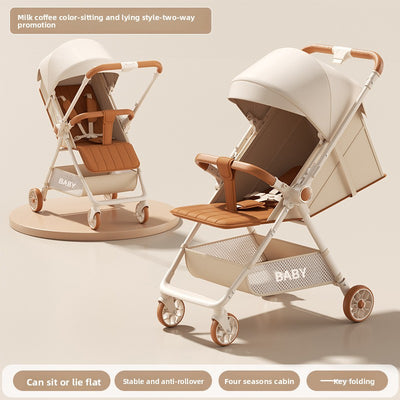 Folding Stroller - Milk Coffee Bidirectional