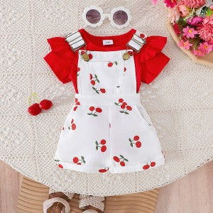 Girls Overalls Set