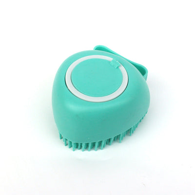Bath Massage Brush - Heart-shaped bag-blue