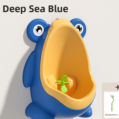 Frog Potty Urinal - Blue + Brush