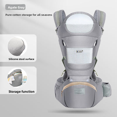 Hip Seat Carrier - Agate Gray Cotton