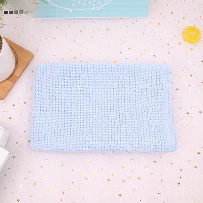 Knit Cotton Blanket - MPS04 Sky Blue / 75x100cm