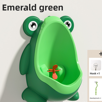 Frog Potty Urinal - Green + hook brush