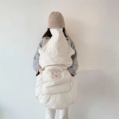 Winter Baby Blanket - White Rabbit Windproof