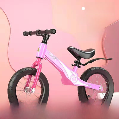 Kids Balance Bike - 12x12in Princess Pink Spoked Inflatable Wheel