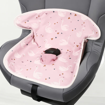 Stroller Seat Pad - Pink Base Swan / Default