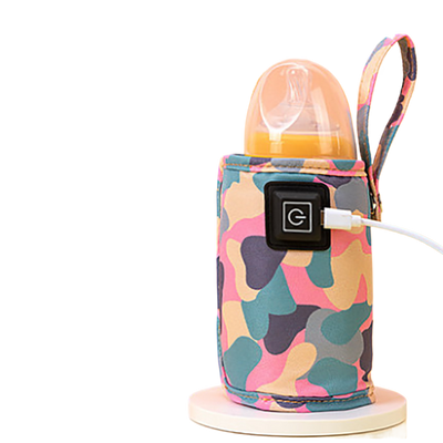 Bottle Thermos Set - Camouflage-pink / English