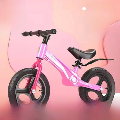 Kids Balance Bike - 14x14in Princess Pink Solid Inflatable Wheel