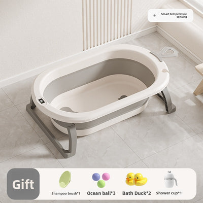 Foldable Baby Bathtub - Cream Gray Default