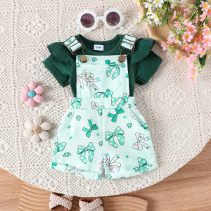 Girls Overalls Set