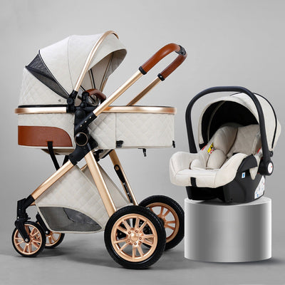 Reclining Stroller - V9-4 combination off-white