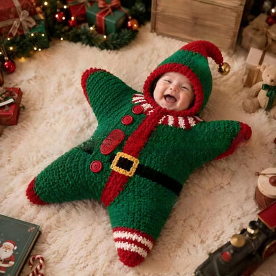 First Christmas Outfit - Baby Star Suit Elf