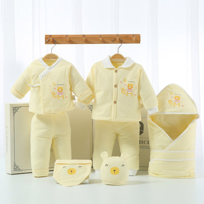 Padded Cotton Suit - Yellow Bear 2pcs / 0-4 Months