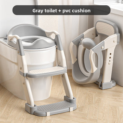 Potty Training Seat - Three-in-one gray pvc toilet mat
