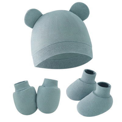 Hat Mitten Set - Dark Green Hat Gloves Footmuffs