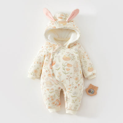 Padded Baby Jumpsuit - 861593-warm spring flowers bloom / 66cm