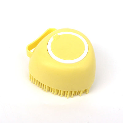 Bath Massage Brush - Heart-shaped bag-yellow