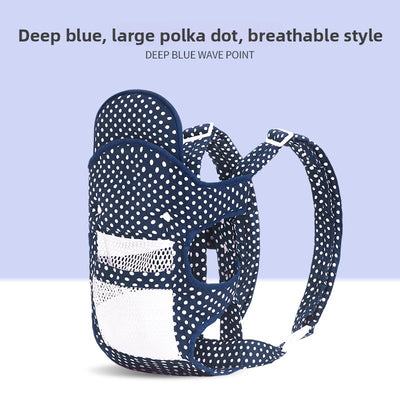 Lightweight Baby Carrier - blue polka dot comfortable mesh style