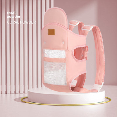 Lightweight Baby Carrier - coral pink comfortable mesh style
