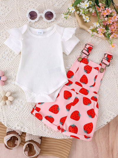 Girls Overalls Set