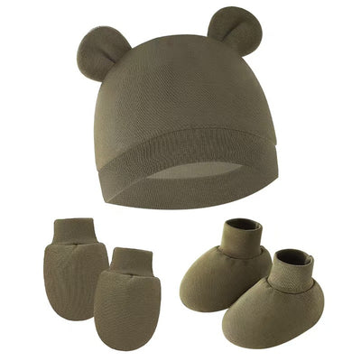 Hat Mitten Set - Military Green Hat Gloves Footmuffs