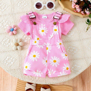 Girls Overalls Set