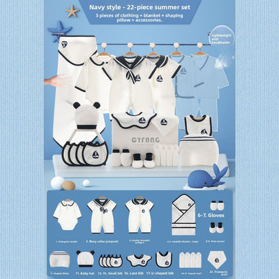 Newborn Gift Box - Summer Navy 22pcs / 66cm